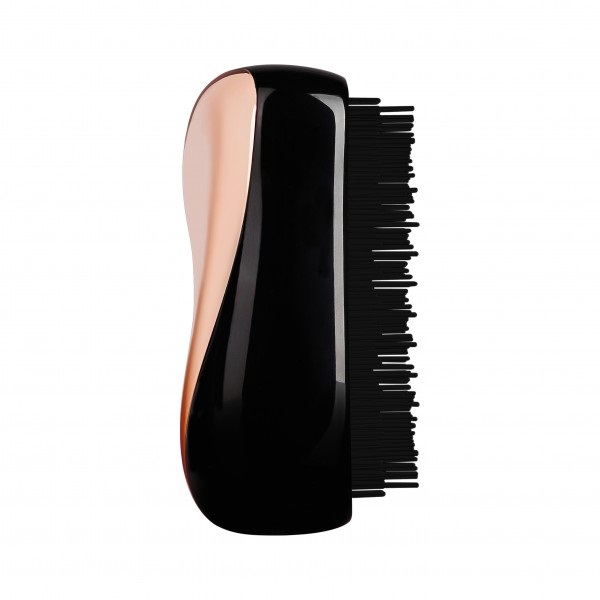 Tangle Teezer Compact Styler Spazzola per Capelli Districante Nero e Oro Rosa - Design Compatto con Copertura Protettiva