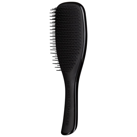 Tangle Teezer The Wet Detangler Midnight Black - Spazzola Districante per Capelli Bagnati con Manico, 325 Dentini Flessibili