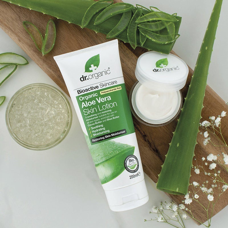 Dr Organic Aloe Vera Crema Viso 50 ml - Crema Lenitiva e Idratante con Aloe Vera Biologica