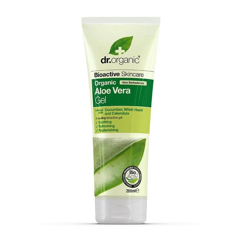 Dr. Organic Gel Corpo Aloe Vera e Cetriolo 200 ml - Idratante, Lenitivo con Calendula, Amamelide e Arnica