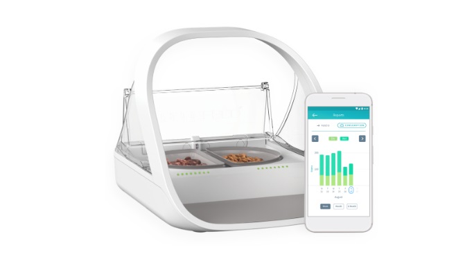 SureFlap Ciotola Intelligente con Lettore di Microchip - Accesso Selettivo, Compatibile RFID, Uso con App, Bianco