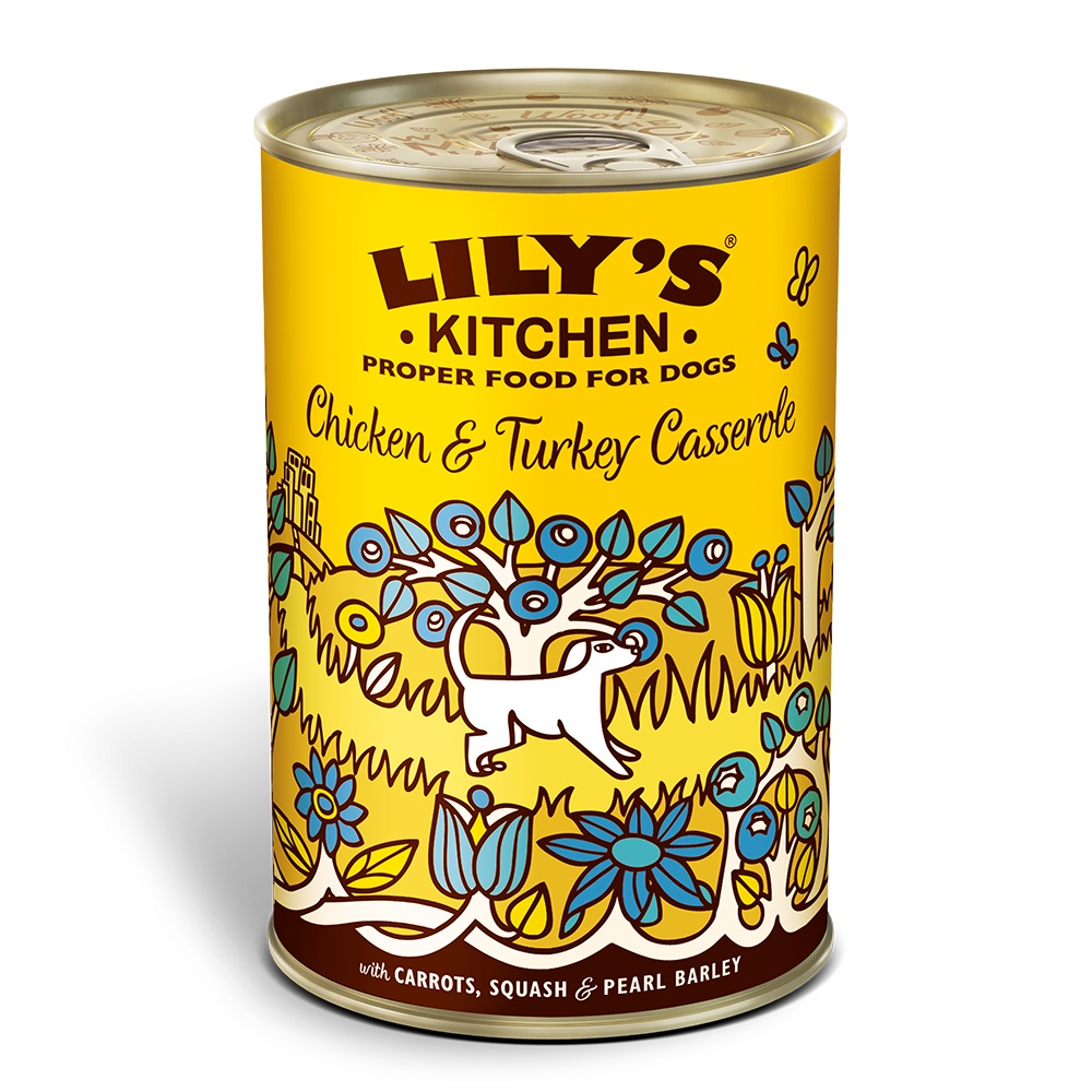 Lily's Kitchen Cibo Umido per Cani Adulto Pollo e Tacchino in Casseruola 400g - Ingredienti Naturali e Bilanciati