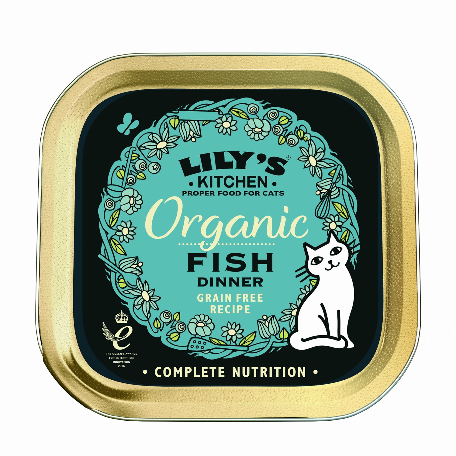 Lily's Kitchen Paté Umido per Gatti Adulto - Pesce Biologico 85 g - Senza Cereali e Zuccheri Aggiunti
