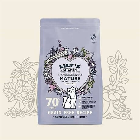 Lily's Kitchen Senior Cibo Secco per Gatti con Pesce Bianco e Tacchino - Sacco da 800 g