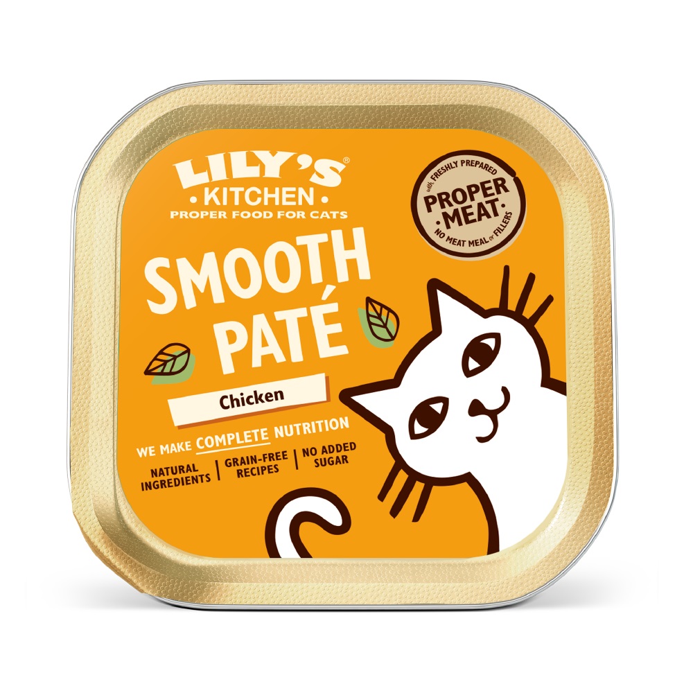Lily's Kitchen Cibo Umido per Gatti - Paté di Pollo Senza Cereali - 19 x 85g - Adatto a Gatti Adulti