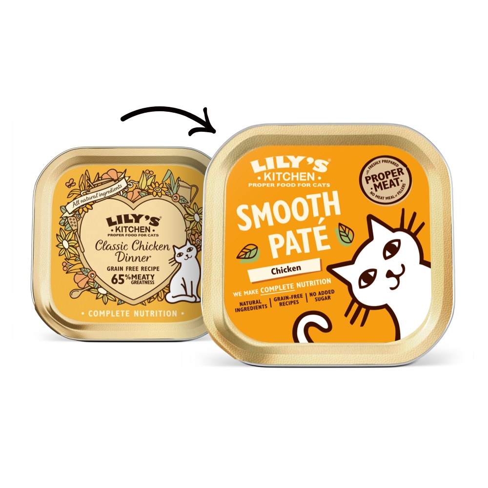 Lily's Kitchen Cibo Umido per Gatti - Paté di Pollo Senza Cereali - 19 x 85g - Adatto a Gatti Adulti
