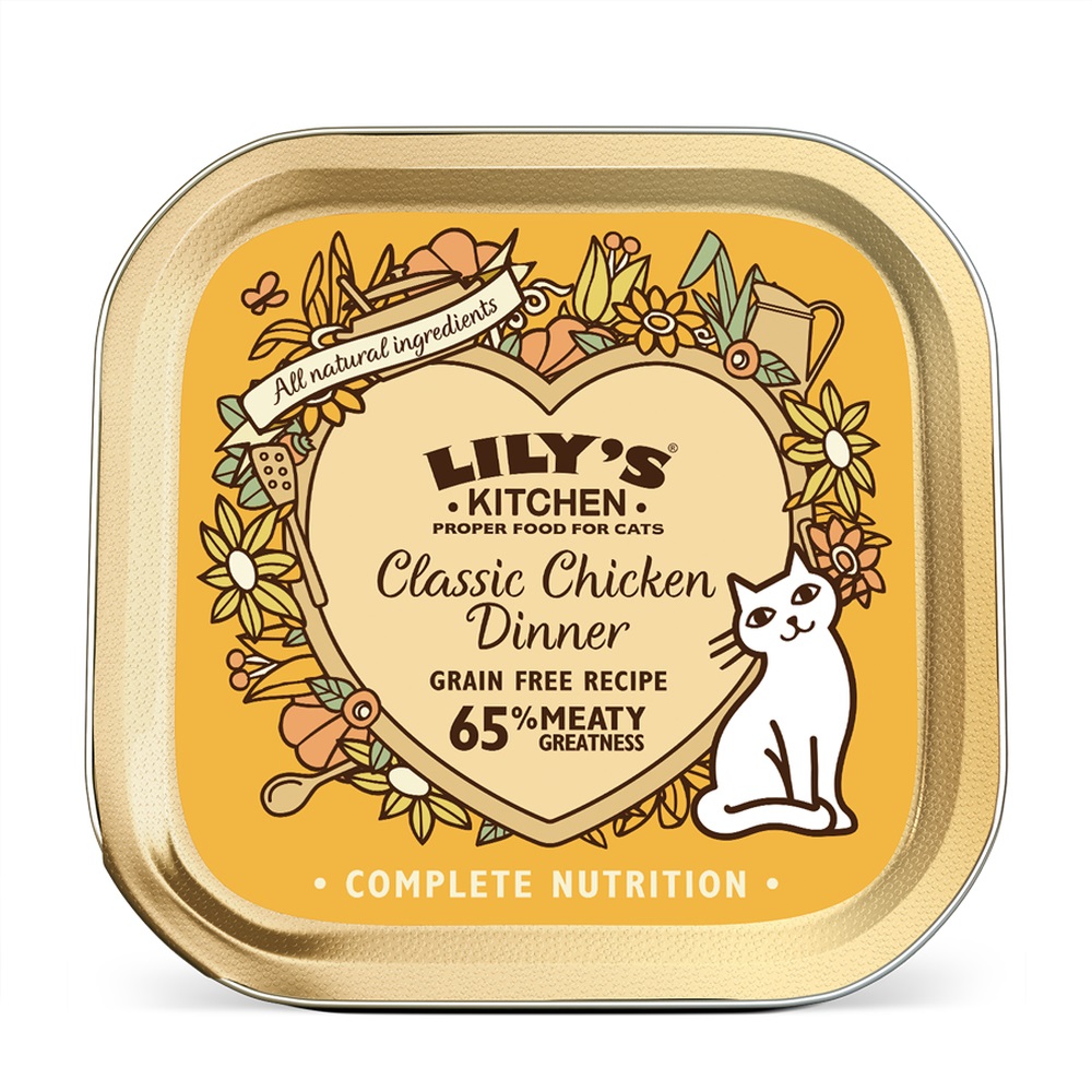 Lily's Kitchen Cibo Umido per Gatti - Paté di Pollo Senza Cereali - 19 x 85g - Adatto a Gatti Adulti