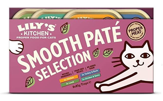 Lily's Kitchen Smooth Paté Selection Multipack 8x85 g - Cibo Umido per Gatti Adulti, Mix di Gusti: Agnello, Tacchino & Anatra, Pollo, Pollo & Selvaggina