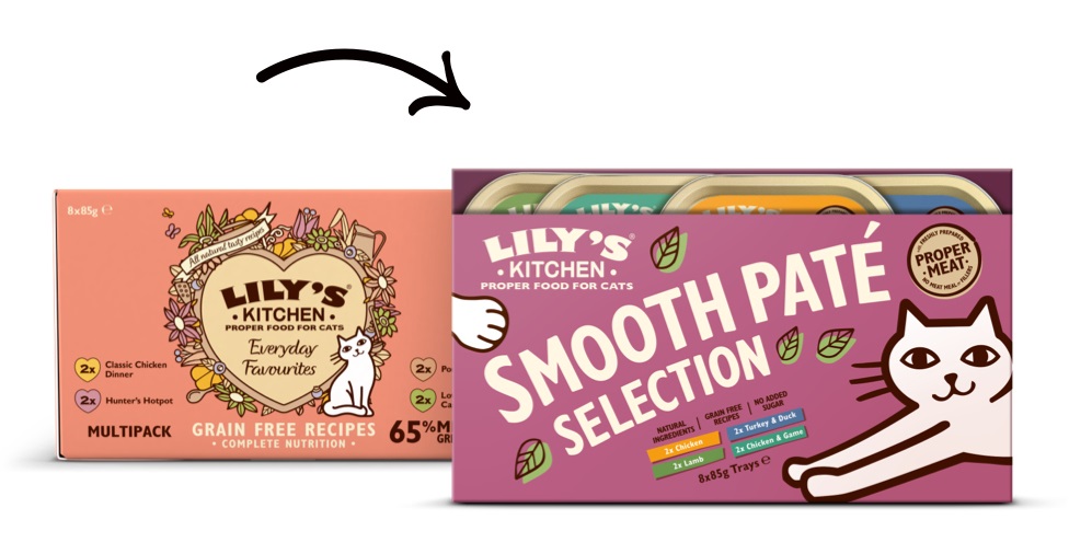 Lily's Kitchen Smooth Paté Selection Multipack 8x85 g - Cibo Umido per Gatti Adulti, Mix di Gusti: Agnello, Tacchino & Anatra, Pollo, Pollo & Selvaggina