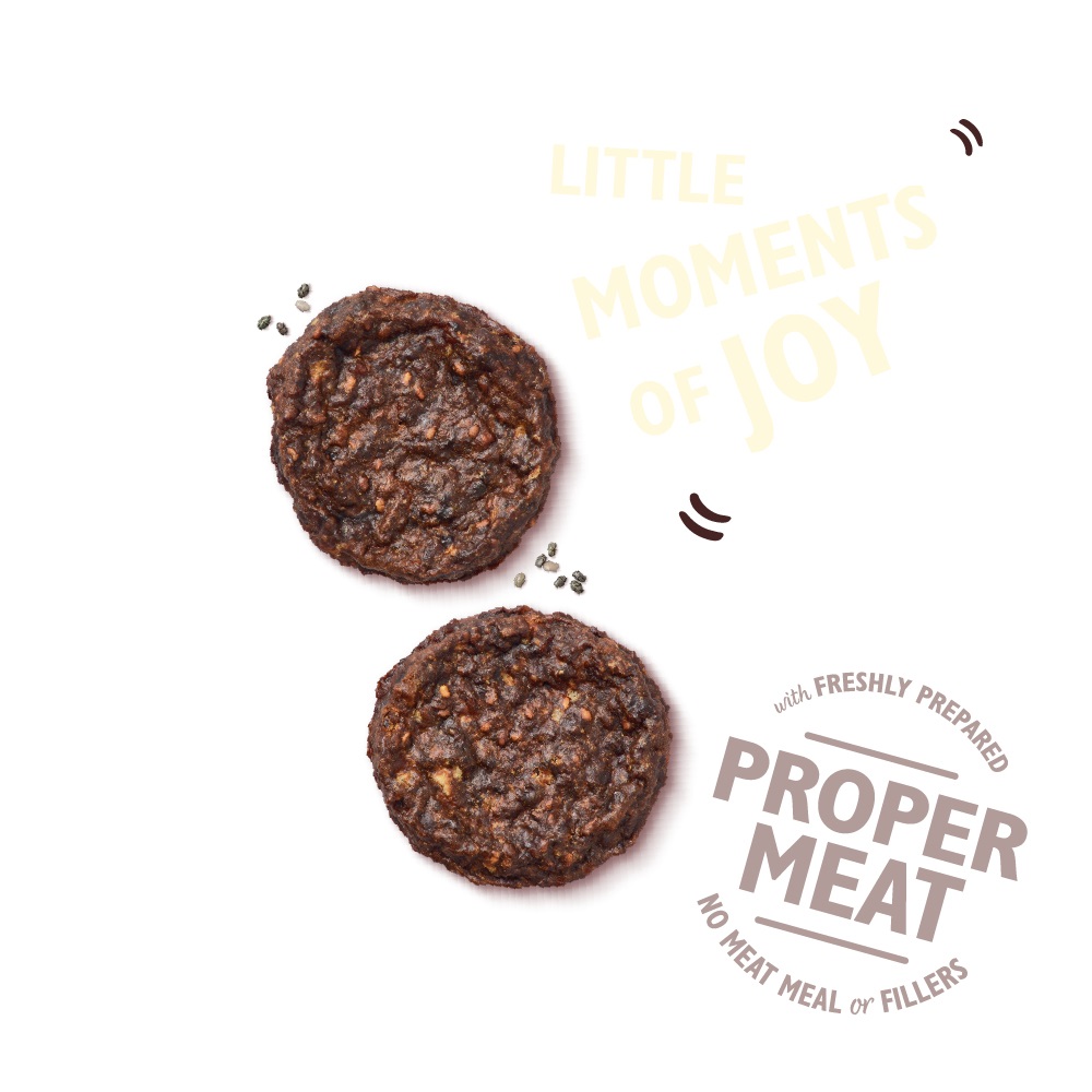 Lily's Kitchen Mini Burgers al Manzo - Snack Semi-Umidi per Cani da 70 g, Senza Cereali e Glutine