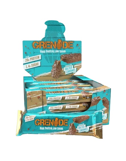 Grenade Barretta Proteica Chocolate Chip Salted Caramel - 12 x 60g, Alto Contenuto Proteico e Basso Contenuto di Zuccheri