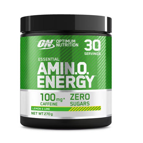 Optimum Nutrition Essential Amino Energy 270 g - Polvere di Aminoacidi con Caffeina e Vitamina C, Gusto Limone - Lime