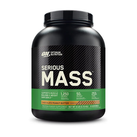 Optimum Nutrition Serious Mass Gainer Proteico 2,73 kg - Gusto Cioccolato e Burro d'Arachidi, 8 Porzioni
