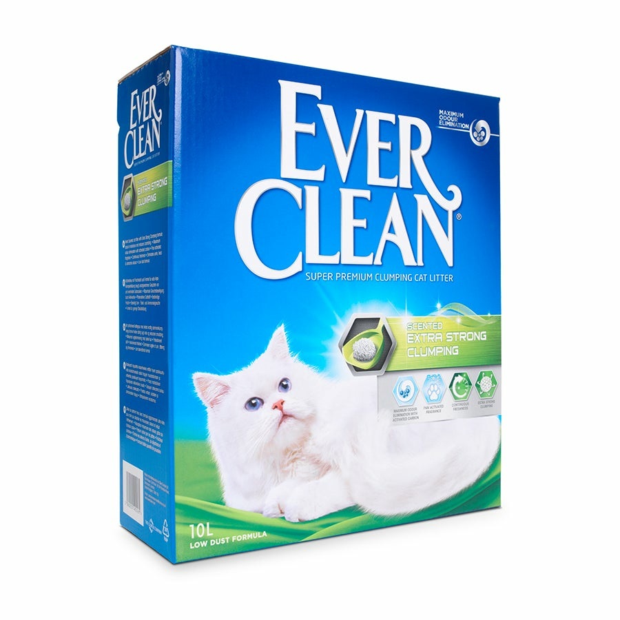 Ever Clean Lettiera Agglomerante Extra Strong Scented - 10 Litri - Profumata con Controllo dell'Ammoniaca e Tecnologia Anti-Odore