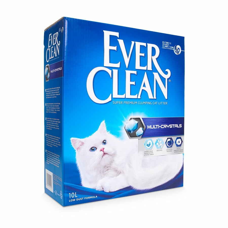 Ever Clean Multi Crystals Lettiera per Gatti - Confezione da 10 Litri con Cristalli di Silicio per Massimo Assorbimento degli Odori