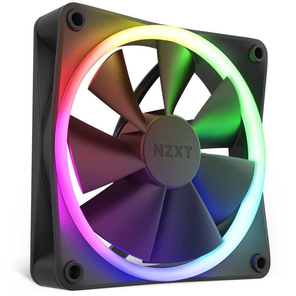 NZXT F120 RGB Ventilatore 12 cm Nero - 500-1800 Giri/min, 17,2-27,5 dB, RGB Personalizzabile