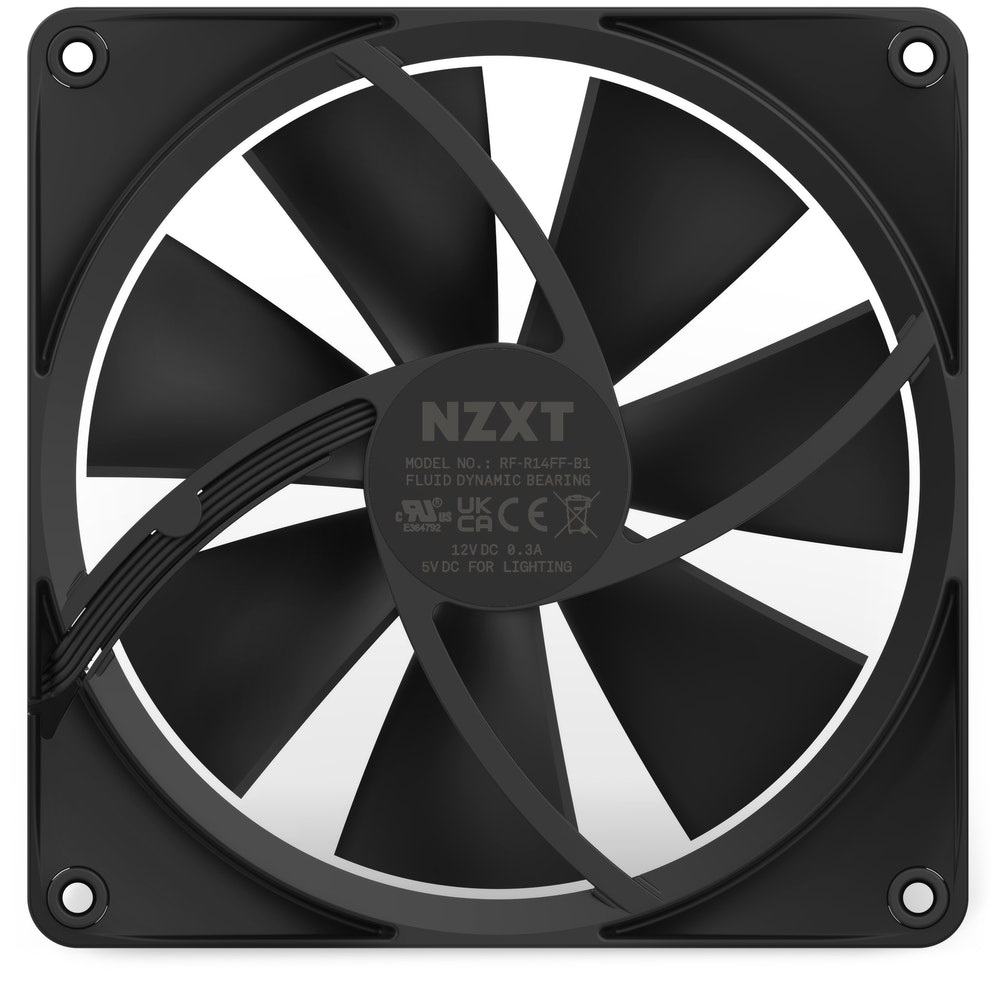 NZXT F140 RGB Ventilatore 14 cm con Illuminazione RGB - Silenzioso e Alta Prestazione
