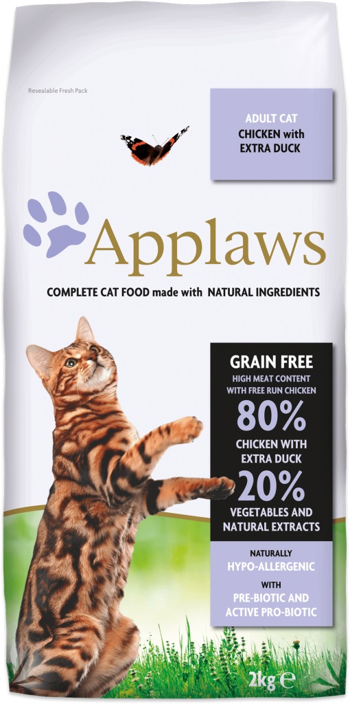 Applaws Cibo Secco per Gatti Adulto Pollo e Anatra 7,5 kg - Senza Cereali, 80% Carne