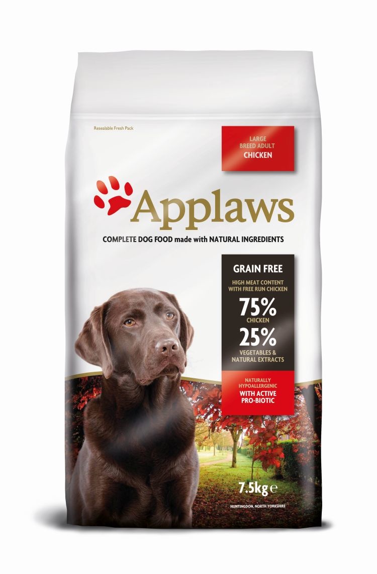 Applaws Cibo Secco per Cani Adulto di Razza Grande al Pollo - 7,5 kg