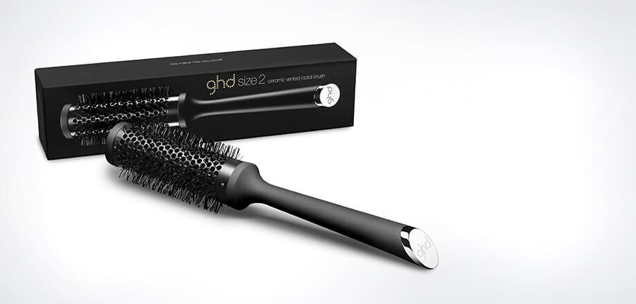 GHD Spazzola Tonda in Ceramica Misura 2 (35 mm) - Perfetta per Capelli di Lunghezza Media