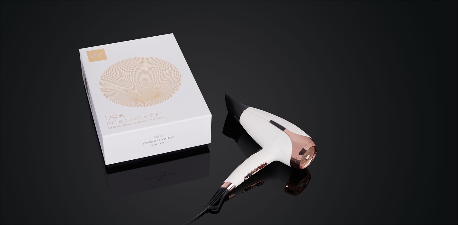GHD Helios Asciugacapelli Professionale Bianco 2200W con Tecnologia Aeroprecis e Motore Brushless