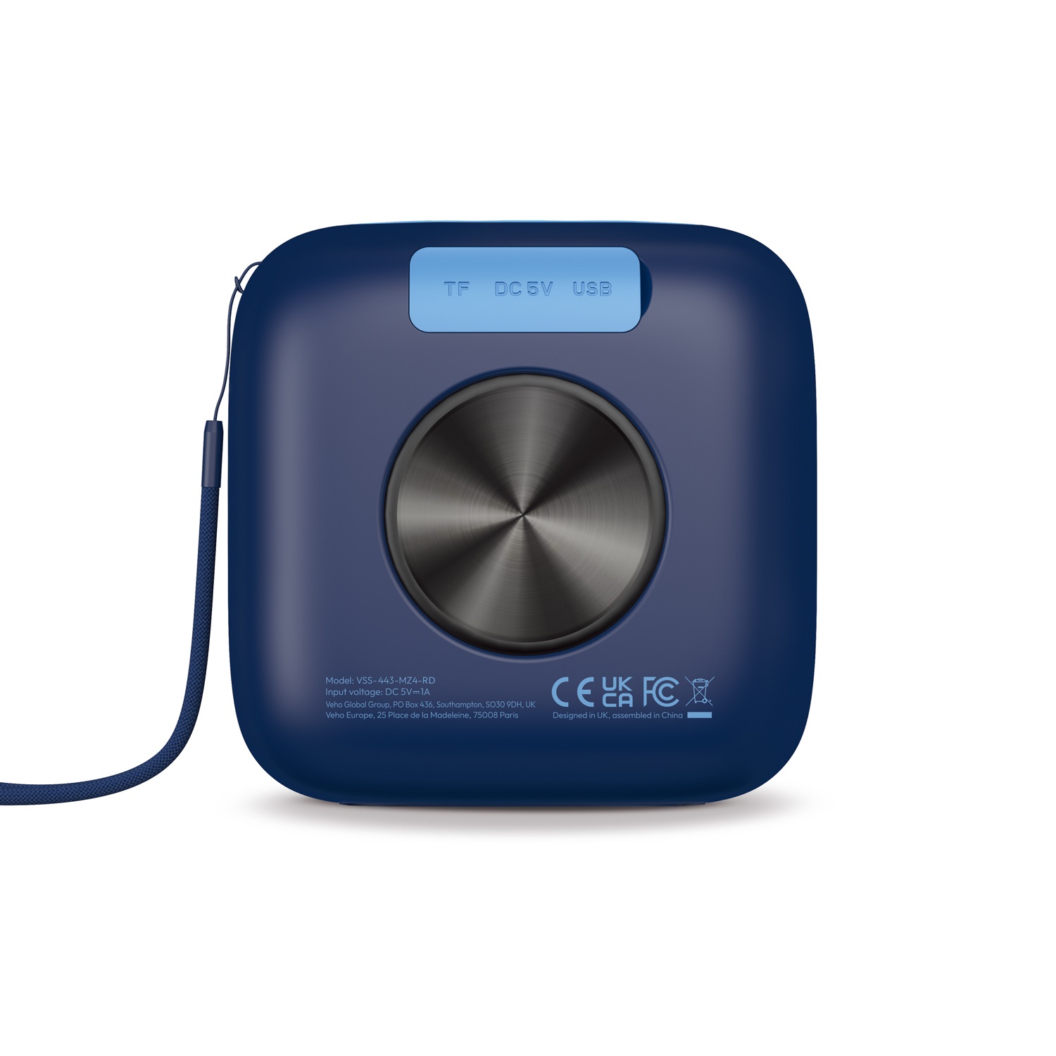 Veho MZ-4 - Altoparlante Portatile Bluetooth Senza Fili Blu