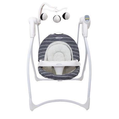 Graco Lovin' Hug Altalena e Sdraietta a Dondolo - 6 Velocità, 10 Melodie, Giostrina con Pupazzetti, Utilizzabile dalla Nascita fino a 9 kg