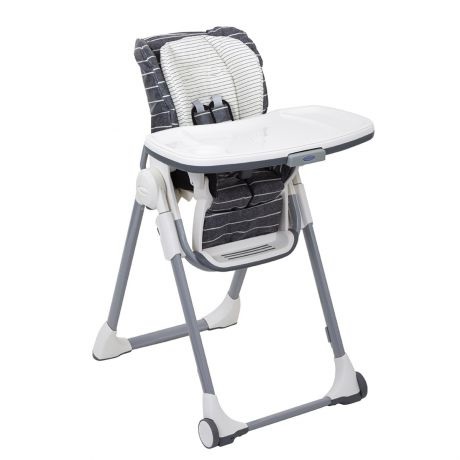 GRACO Swift Fold Seggiolone Pappa Reclinabile e Regolabile in Altezza, 9 Posizioni, Pieghevole Compatto, Ruote, Colore Suits Me