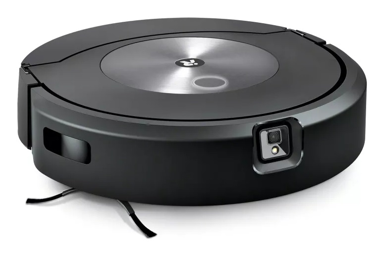 iRobot Roomba Combo j7 - Robot Aspirapolvere e Lavapavimenti 2 in 1 Senza Sacchetto, Nero, Acciaio Inox, Autonomia 90 min, Capacità 0.313 L