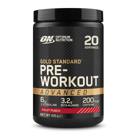 Optimum Nutrition Gold Standard Pre-Workout Advanced Polvere Punch alla Frutta 420 g - Supporta Energia e Concentrazione
