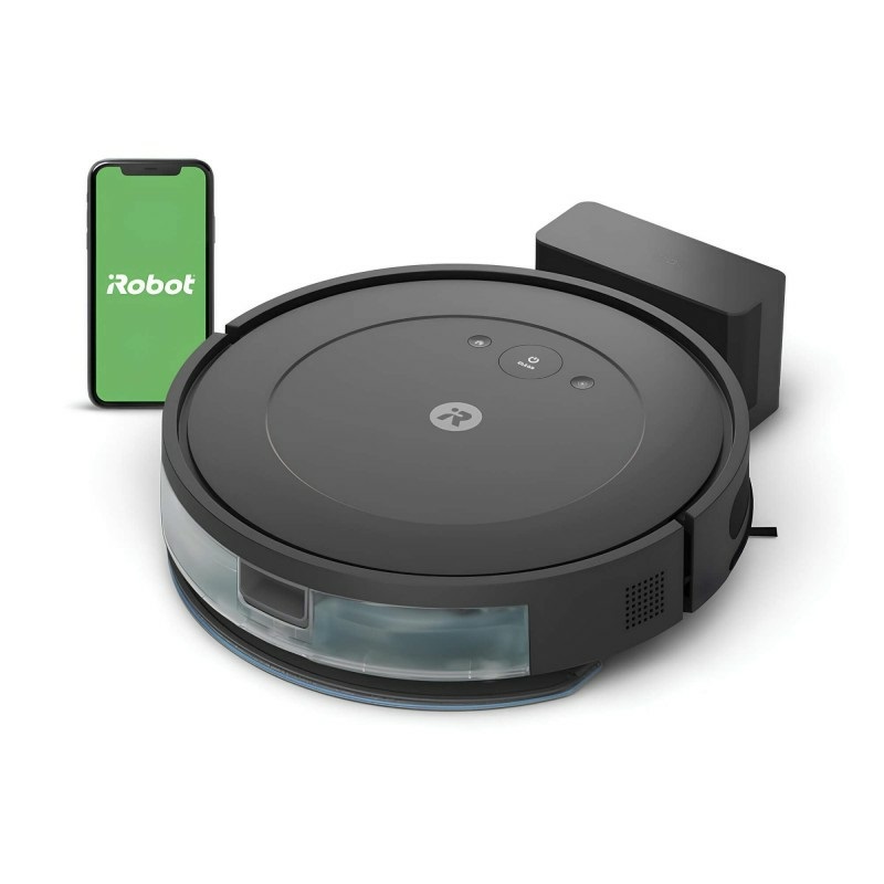 iRobot Roomba Combo Essential - Aspirapolvere e Lavapavimenti 2-in-1 Senza Sacchetto Nero, Potente Aspirazione, Autonomia 90 min, Controllabile tramite App