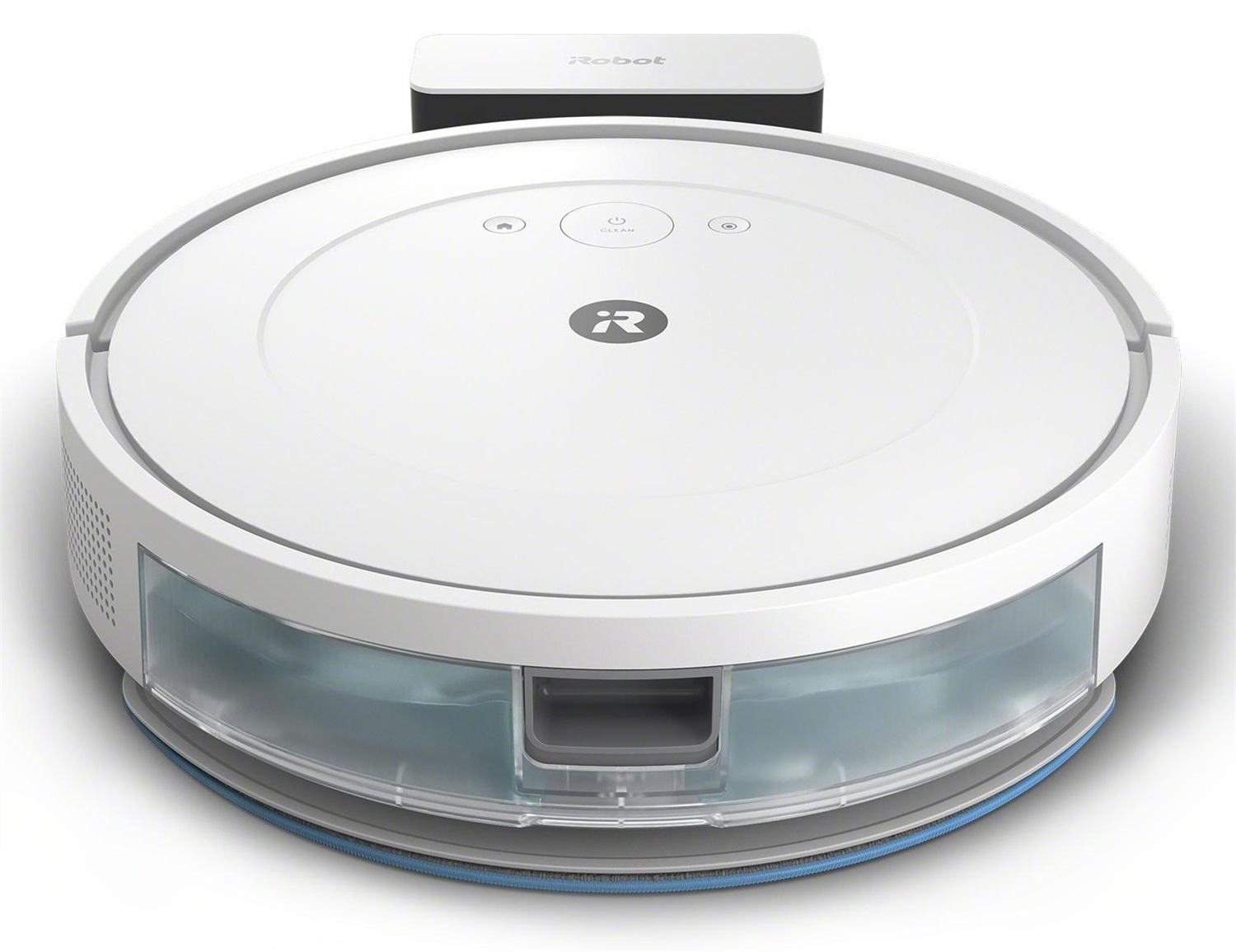 iRobot Roomba Combo Essential - Robot Aspirapolvere Lavapavimenti, 0,4 L, Senza sacchetto, Bianco, Controllabile tramite App, Potente Aspirazione con Sistema di Pulizia a 4 fasi