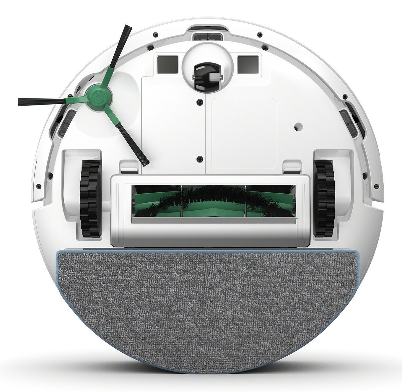 iRobot Roomba Combo Essential - Robot Aspirapolvere Lavapavimenti, 0,4 L, Senza sacchetto, Bianco, Controllabile tramite App, Potente Aspirazione con Sistema di Pulizia a 4 fasi