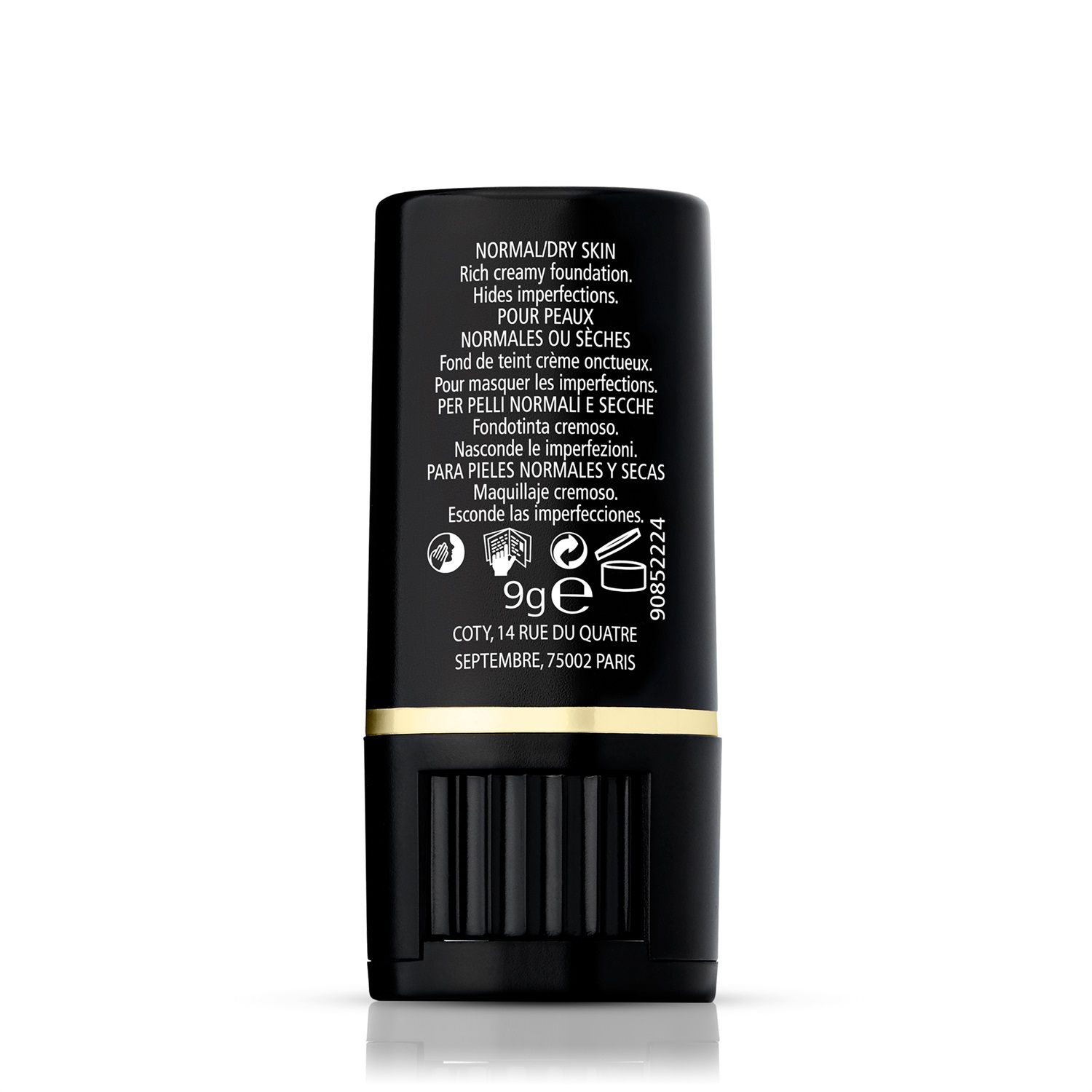 Max Factor Pan Stik Fondotinta in Stick 025 Fair 9g - Alta Coprenza, Correttore e Fondotinta 3 in 1