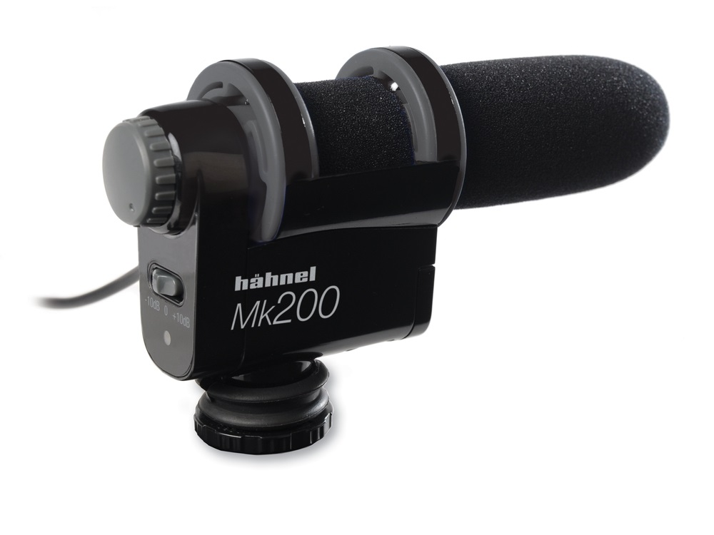 Hähnel HL MK200 Microfono Hi-Fi per Fotocamera Digitale con Accessori, Nero/Antracite