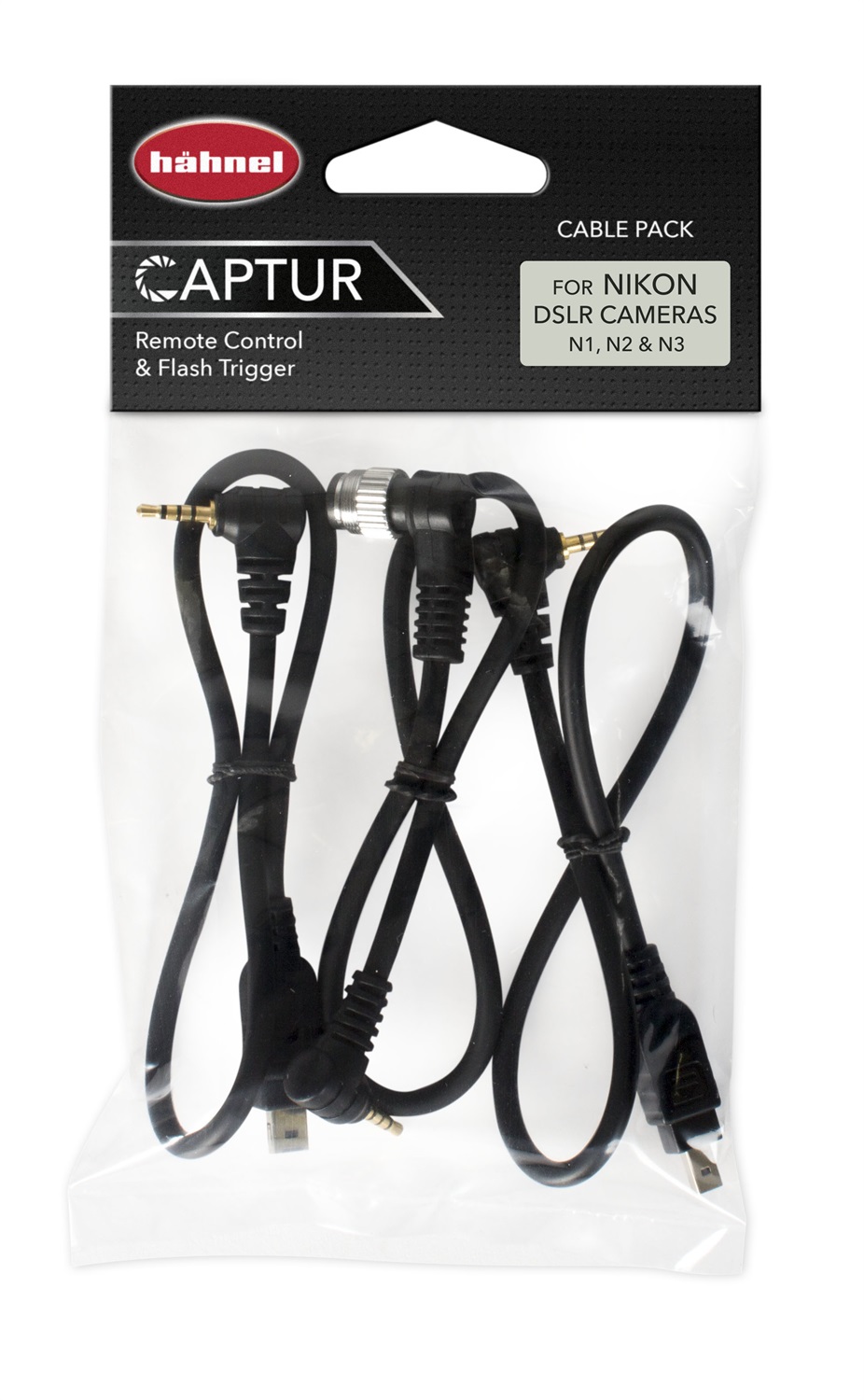 Hähnel Captur Set di Cavi per Telecomando Nikon - 2 Cavi (N1 N3) con Funzionalità Timer e Pro Modul