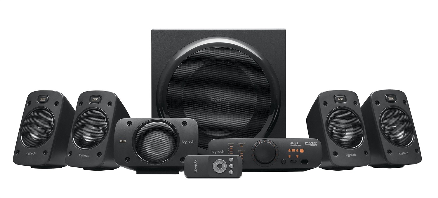 Logitech Z906 Set di Altoparlanti 5.1 Canali con Potenza RMS 500 W e Picco 1000 W, Certificato THX, Universale, Nero