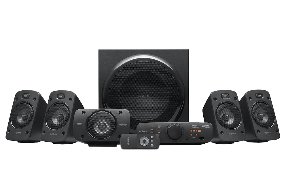 Logitech Z906 Set di Altoparlanti 5.1 Canali con Potenza RMS 500 W e Picco 1000 W, Certificato THX, Universale, Nero