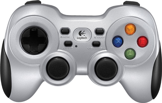Logitech G F710 Wireless Gamepad Nero e Grigio - Connessione 2,4 GHz con Nano-ricevitore USB, Dual Vibration Feedback, D-Pad e Pulsanti Funzione per PC