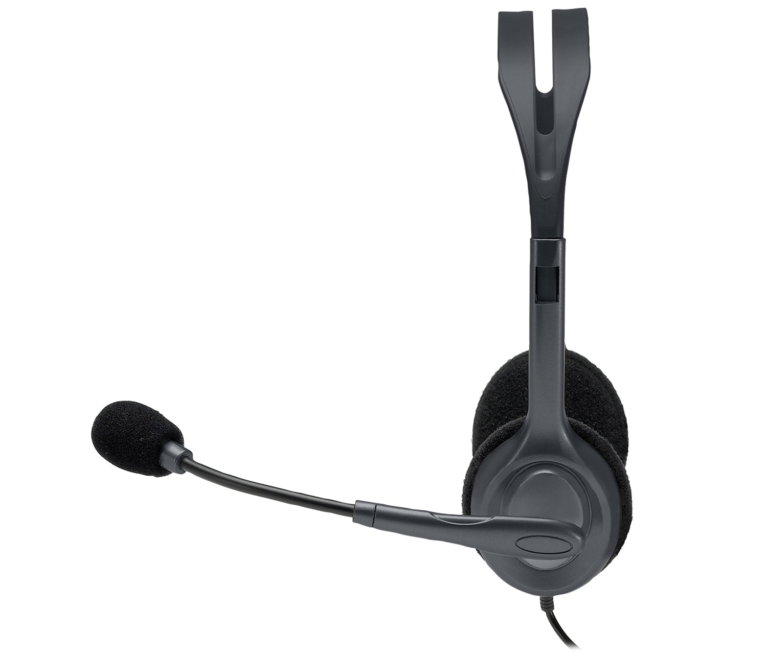 Logitech H111 Auricolare Cablato Stereo con Microfono, Eliminazione Rumore, 2,35 m, Grigio