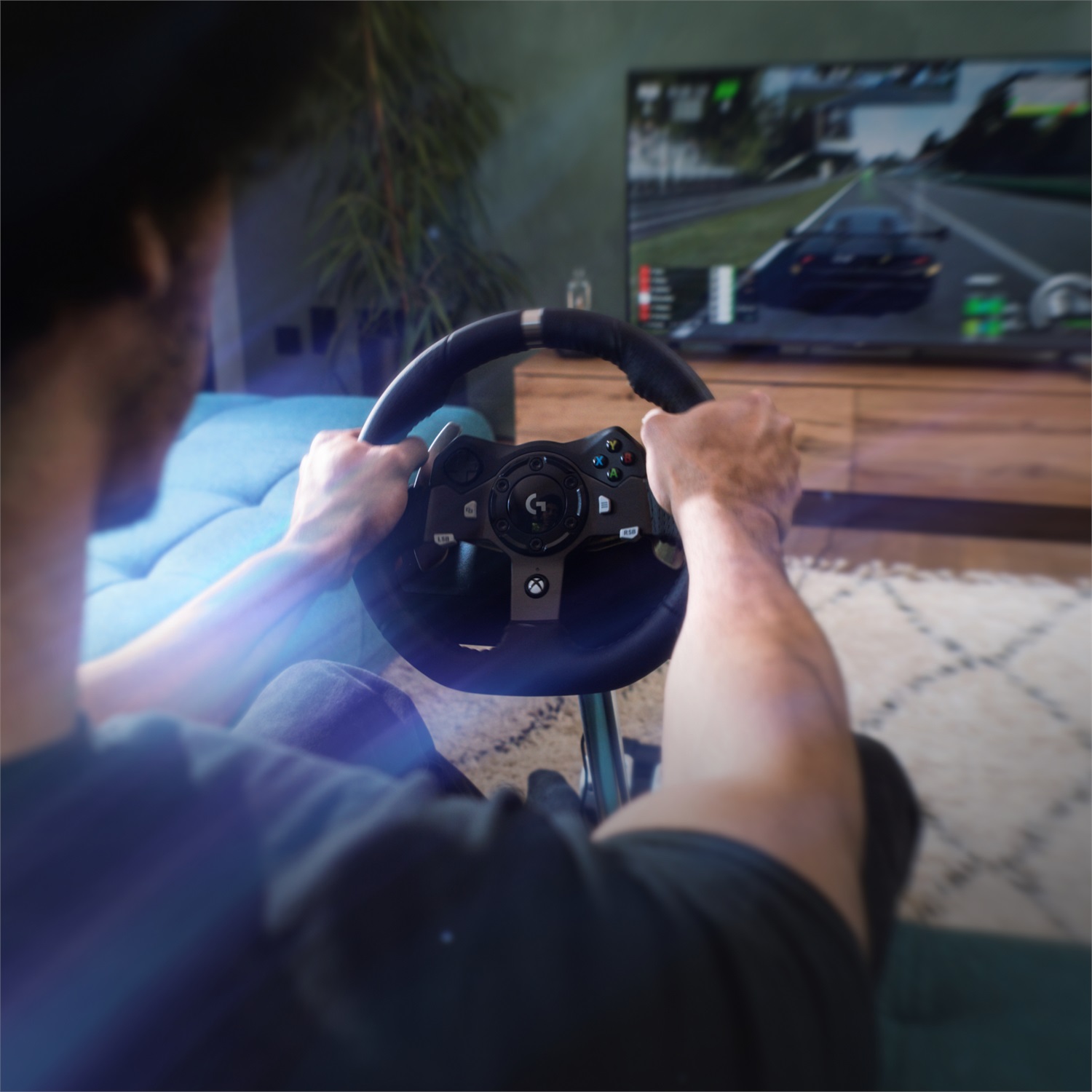 Logitech G920 Driving Force Volante da Corsa con Sterzo e Pedali, Cablato USB 2.0, Compatibile con PC, Xbox One, Xbox Series S e X, Colore Nero