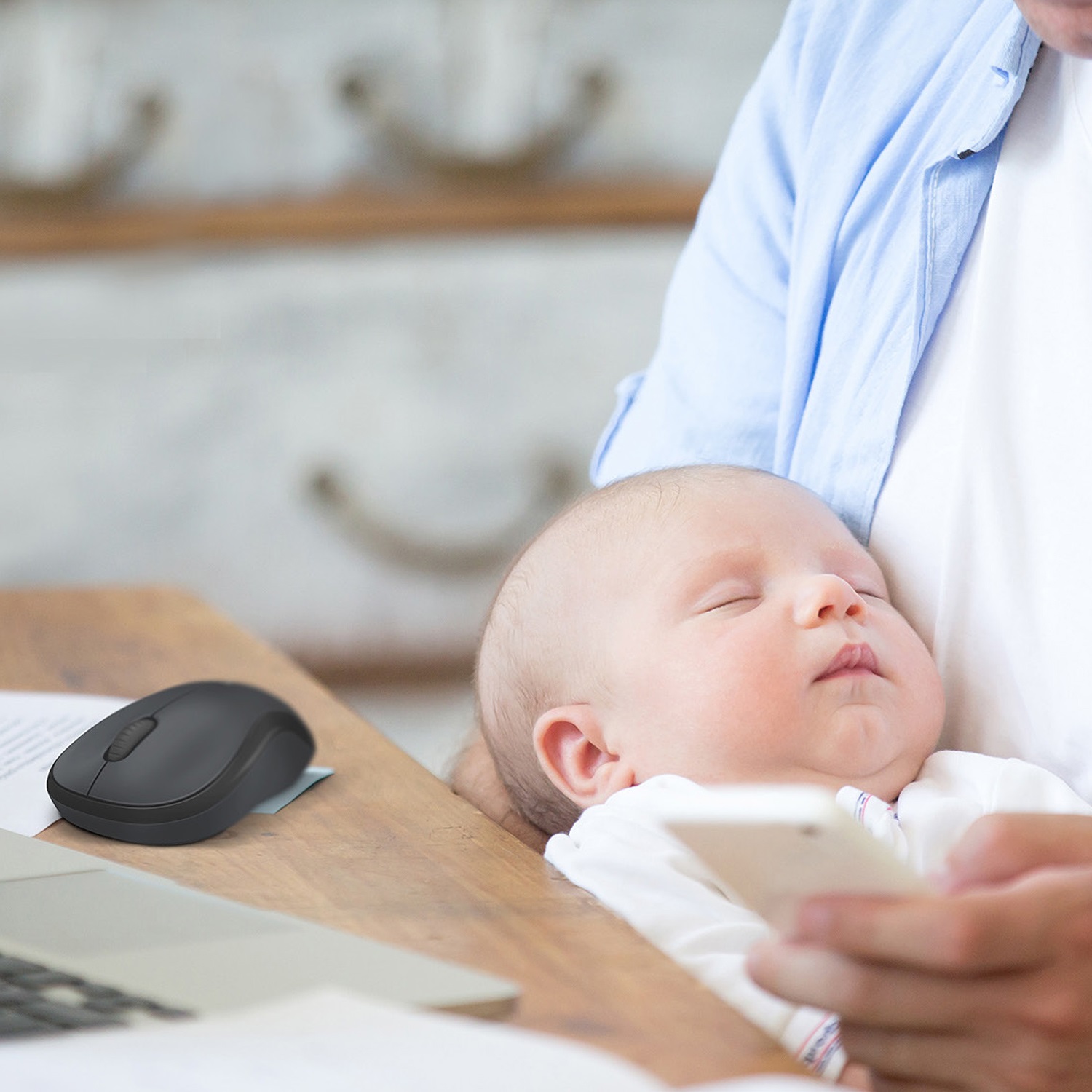 Logitech M220 SILENT Mouse Wireless, 2.4 GHz con Ricevitore USB, Tracciamento Ottico 1000 DPI, Durata Batteria di 18 Mesi, Ambidestro, Compatibile con PC, Mac e Laptop - Antracite