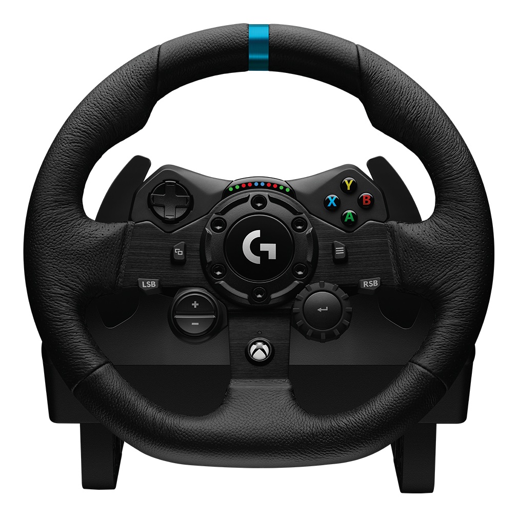 Logitech G G923 Volante da Corsa e Pedali con Tecnologia TrueForce, Cablato, 900° di Angolo di Rotazione, Compatibile con PC, PlayStation 4 e PlayStation 5 - Nero