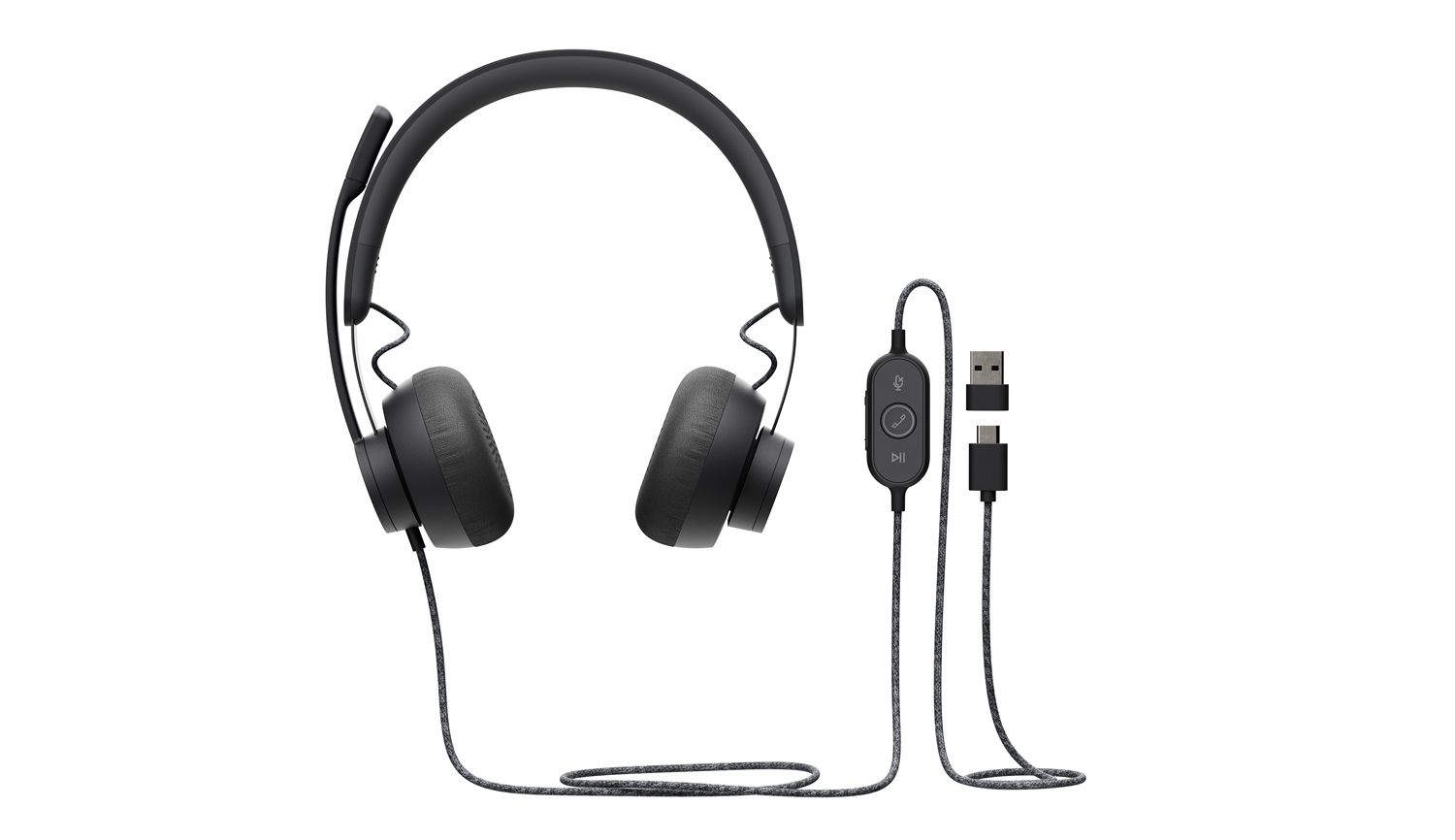 Logitech Zone Wired UC Cuffia con Microfono Cablata USB tipo-C Padiglione Auricolare per Musica e Chiamate - Grafite
