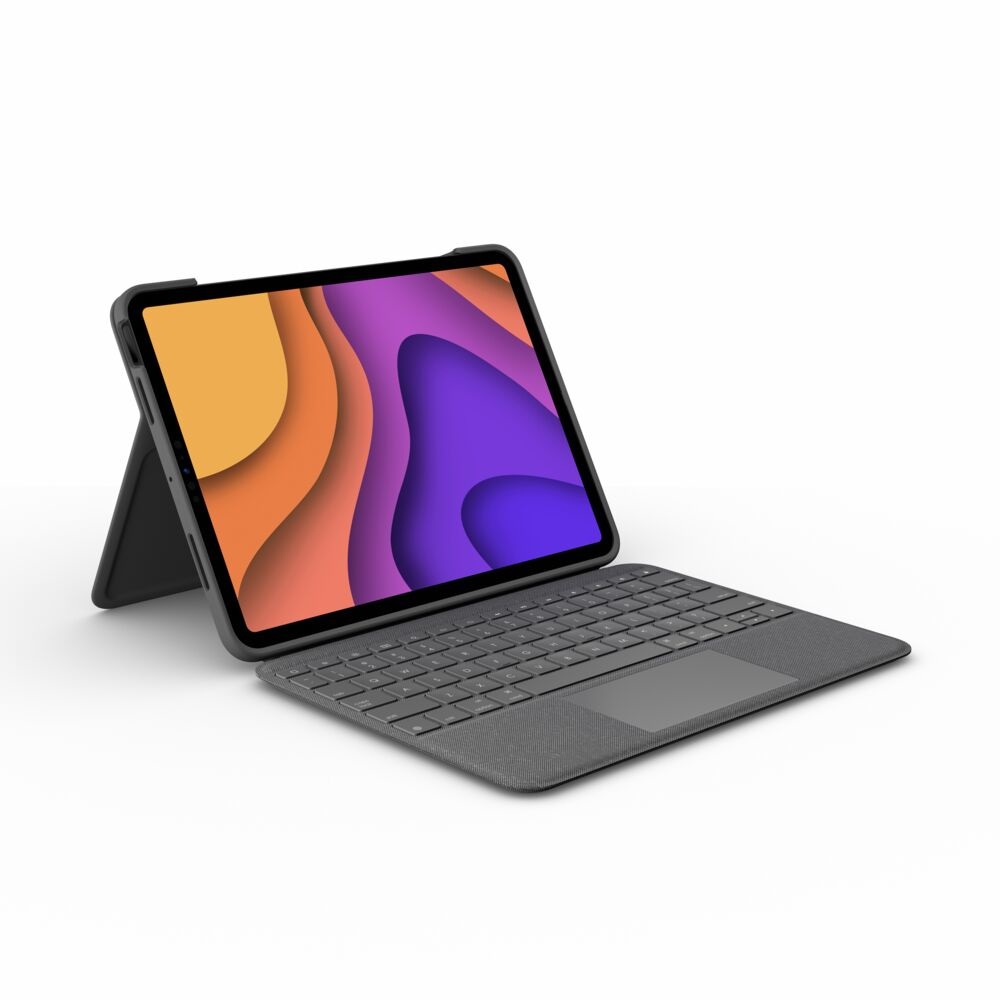 Logitech Folio Touch Custodia iPad con Tastiera QWERTZ Tedesco - Grigio, Compatibile con iPad Air 4a e 5a Generazione (2020, 2022) con Trackpad
