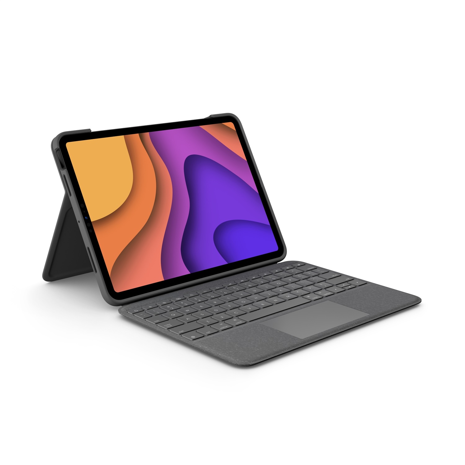 Logitech Folio Touch Custodia iPad con Tastiera e Trackpad - Compatibile con iPad Air 4a e 5a Gen, Layout Francese AZERTY, Colore Grigio