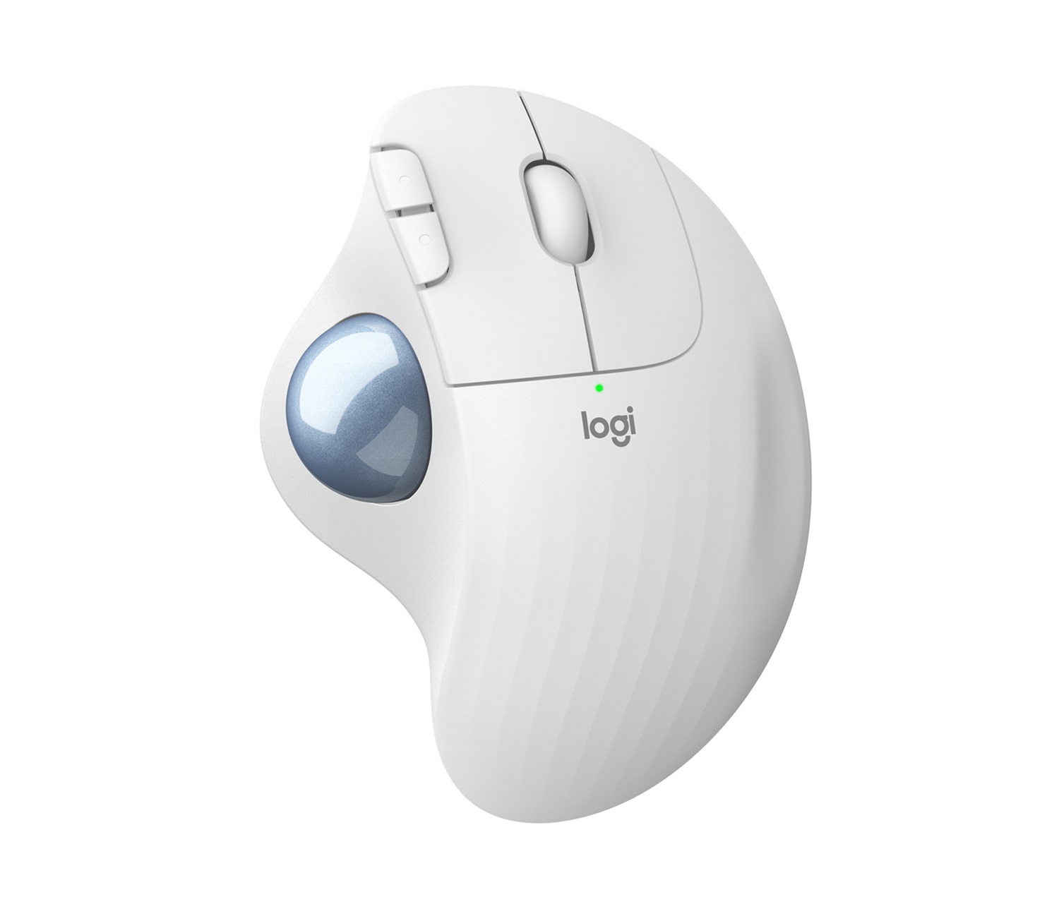 Logitech ERGO M575 Mouse Trackball per Business - Mano destra, RF senza fili Bluetooth, 2000 DPI, Ergonomico, Bianco