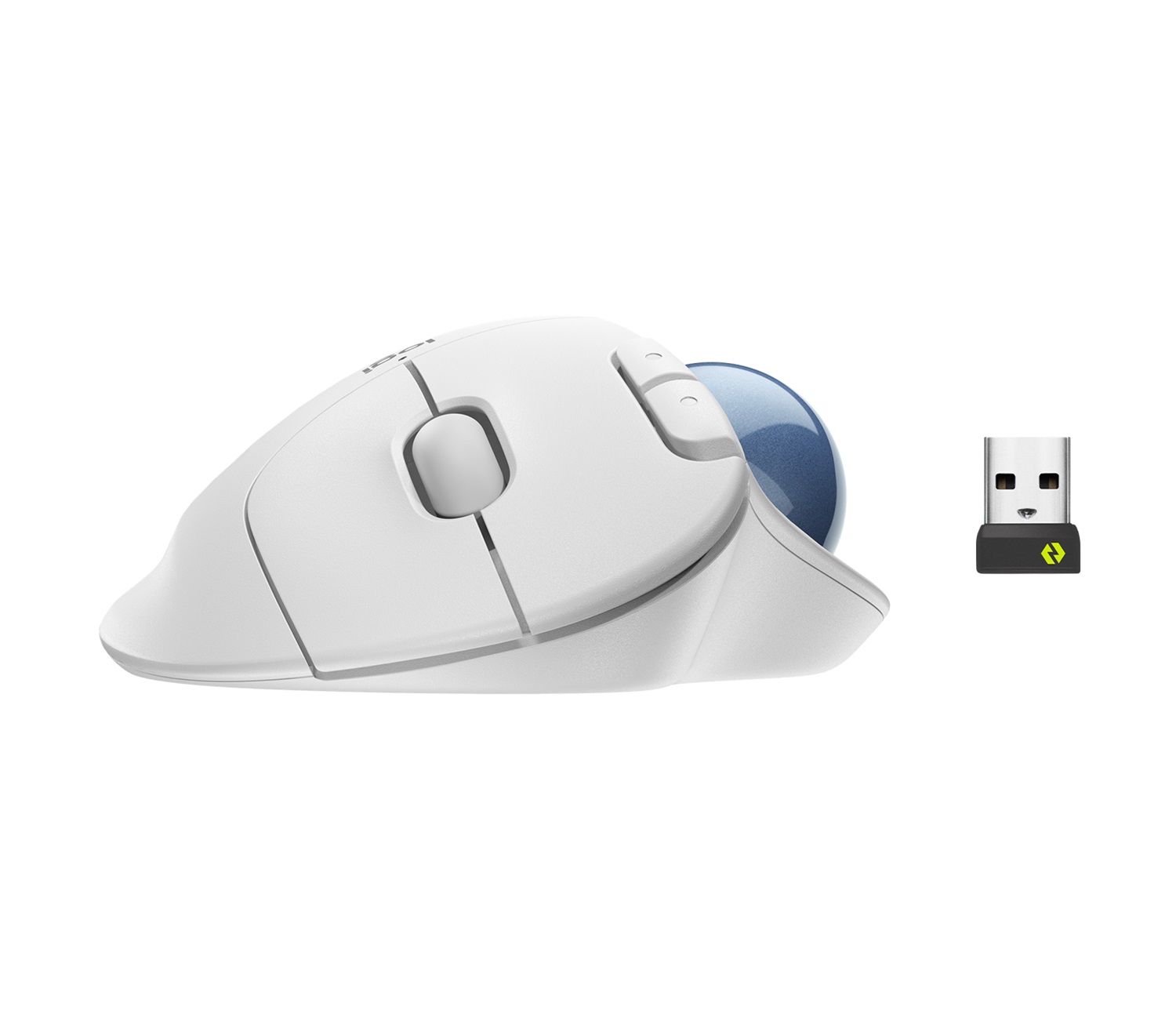 Logitech ERGO M575 Mouse Trackball per Business - Mano destra, RF senza fili Bluetooth, 2000 DPI, Ergonomico, Bianco