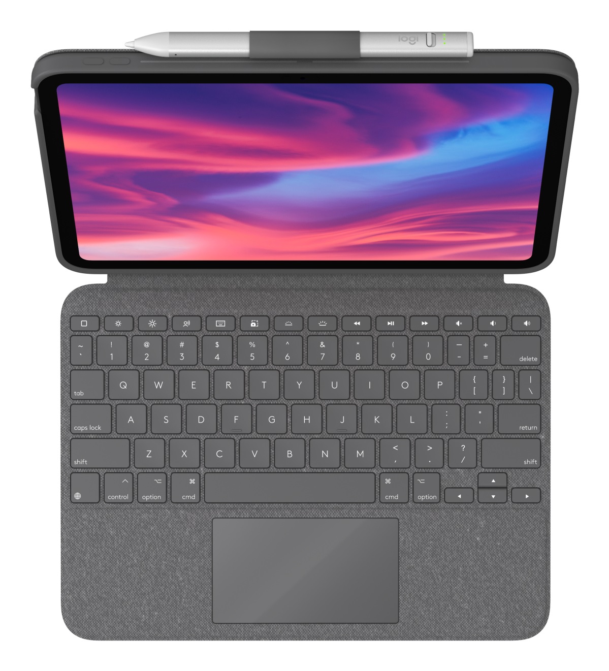 Logitech Combo Touch Tastiera per iPad 10th Gen - QWERTY US International con Smart Connector e Touchpad Grigio