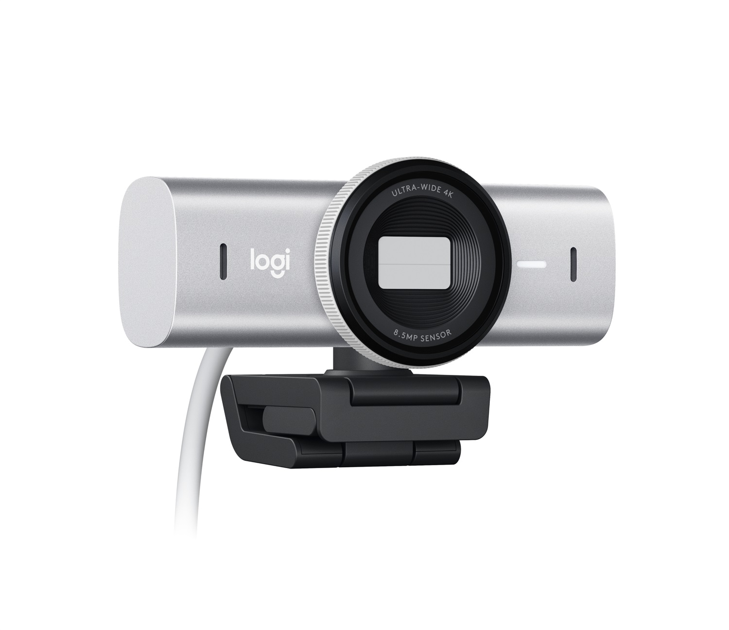 Logitech MX Brio Webcam 4K Ultra HD 3840 x 2160 Pixel, USB 3.2 Gen 1, Grigio, con Microfoni e Copertura